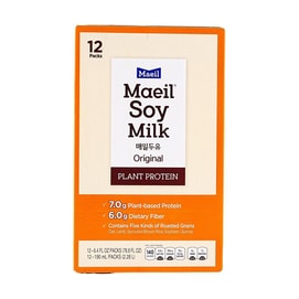 식물성 단백질 두유, 오리지널 맛, 180ml*12팩, 총 210ml 【볶은 곡물 5종 함유】【채식주의자용】