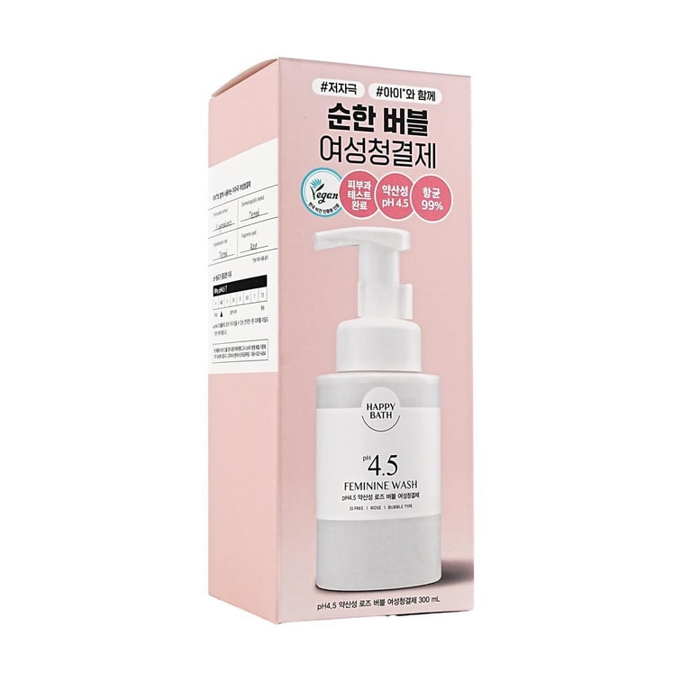 pH 4.5 로즈향 여성 청결제, 250ml (8.82oz), 버블 타입 3