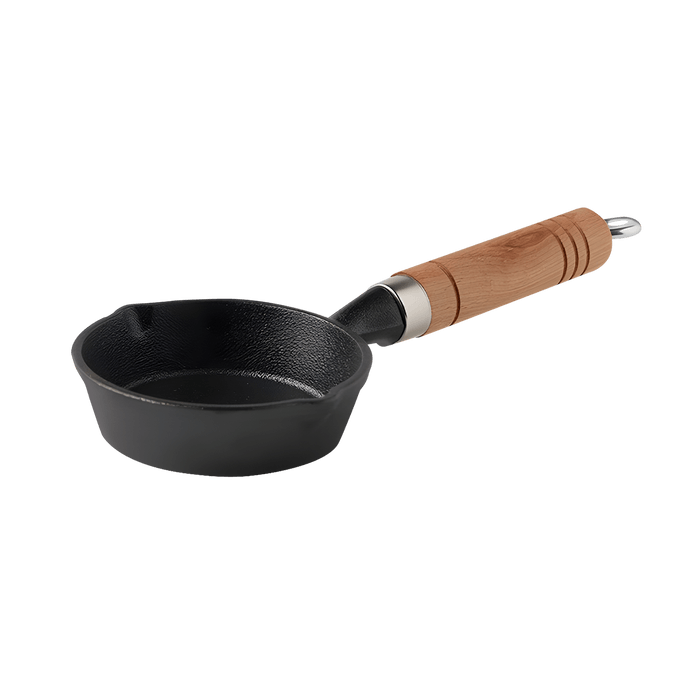 Mini Cast Iron Skillet Frying Pan with Drip-Spouts 10cm