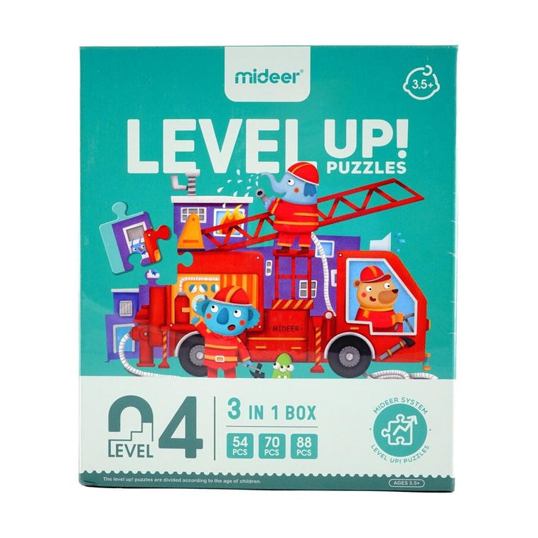 MIDEER彌鹿 兒童拼圖 大拼圖玩具 寶寶啟蒙益智玩具 4階交通工具 建議3.5~4歲寶寶 3