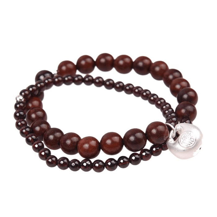 Tan Mujiang Duofu Bead Bracelet*1piece