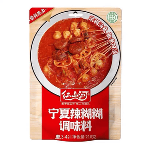 Hongshan River Ningxia Spicy Hot and Numbing Soup Base, Halal, Oil-Free, Authentic, 210g*1 Bag