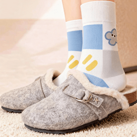 PRIMEET派米 少女风短筒袜 miu系兔子快跑设计 舒适亲肤 5双