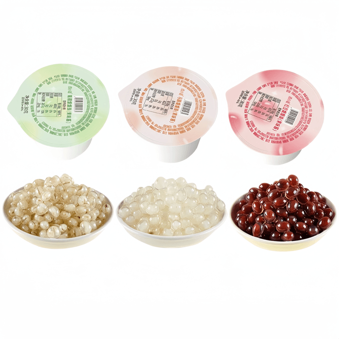 Horse Hoof Barley Red Bean Popping Balls Ready to Eat Explosion Crispy Waves 270g (30g*9 Cups)