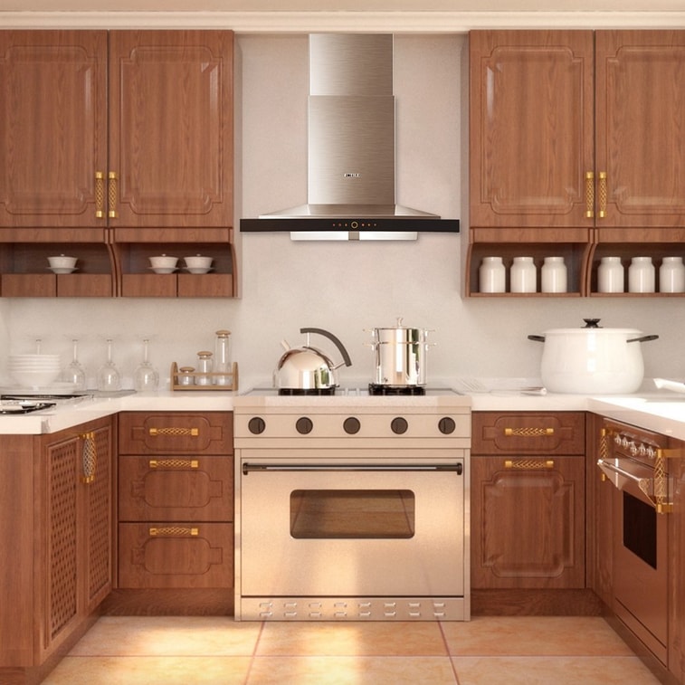 FOTILE Perimeter Vent Series EMS9018 36" 900 CFM Wall Mount Range Hood with LED light and Touchscreen in Stainless Steel 5