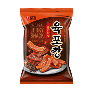 【한국 직배송】 한국 NONGSHIM 농심 육포 스낵 매콤한 맛 3.2 oz (90g)