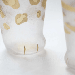 日本ISHIZUKA GLASS石塚硝子 ADERIA COCONECO 豹纹玻璃杯子 300ml
