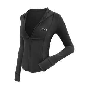 Slim Fit Sun Protection Clothing Ice-Cool Breathable Sunscreen Hooded Jacket Black [M]