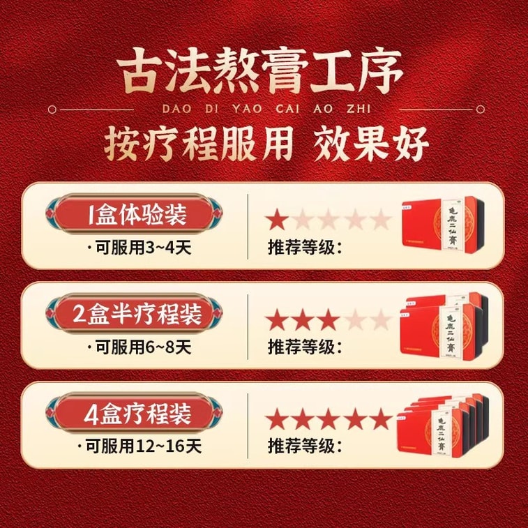 【中国直送】盛東里亀鹿膏（100ml×2本/箱）- 腎臓を強め、精力を高め、精力を高める二仙膏。鹿の角、クコの実、亀の甲羅を配合（1回4箱を推奨） 3