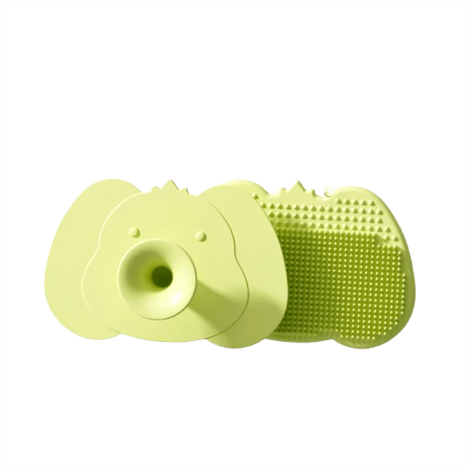 【中国直送】Beideli ベビー シリコン シャンプーブラシ 新生児用 洗髪ツール 頭皮に優しい 乳痂除去 グリーン (1個)