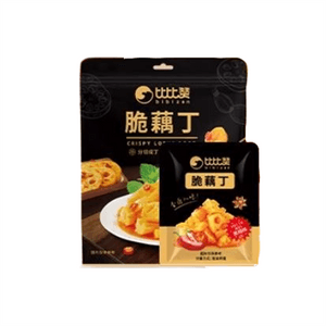 【중국 직배송】 비비잔 바삭한 연근 다이스 흑오리맛 인기 간식 밥반찬 100g/봉
