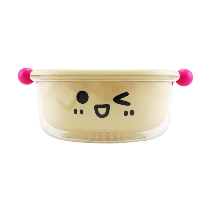 Double-layer Vegetable Washing Basin Draining Basket Water Control Fruit Blue Cream White Medium