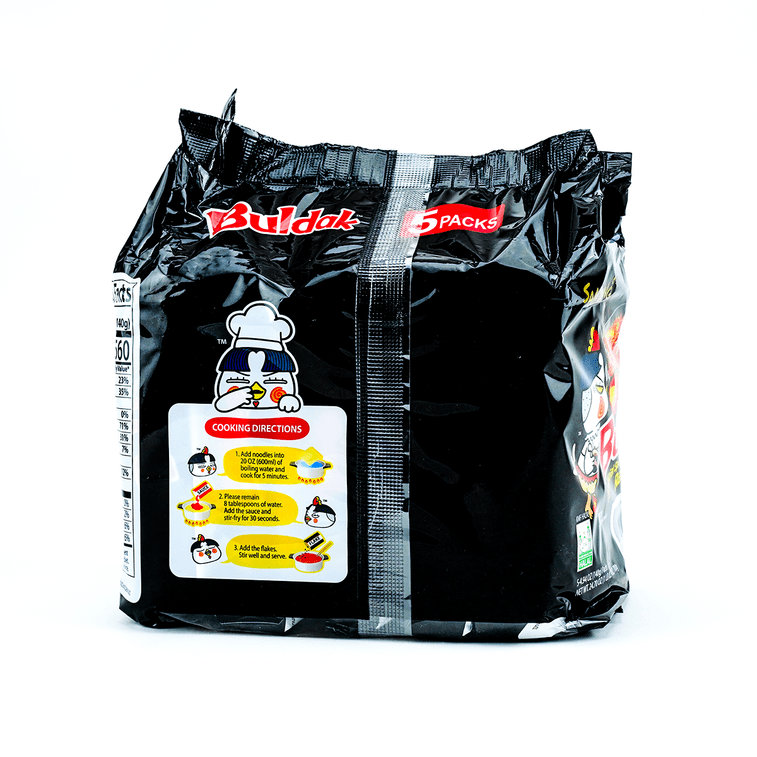 Korean Buldak Noodles Stir-Fried Ramen - Hot Chicken Flavor, 4.94 oz*5 ,24.7 oz【Trending on TikTok】【Packaging May Vary】 10