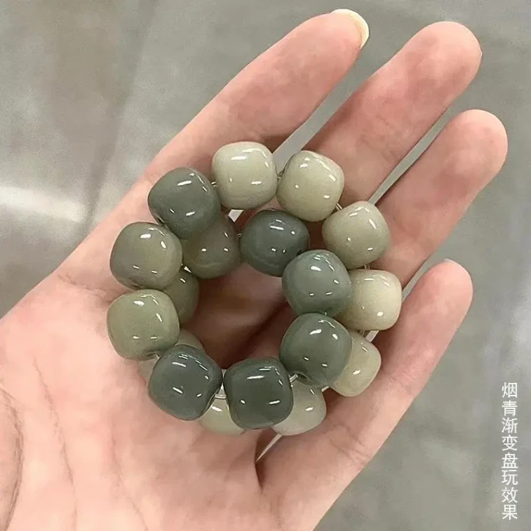 【中国直邮】灵月阁渐变桶型阴皮菩提手串-10mm 3