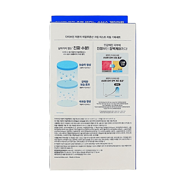 다이브 인 저분자 히알루론산 크림 미스트, 120ml 리필 세트, +120ml 리필 4