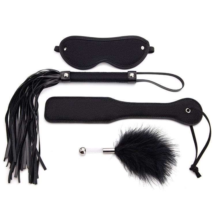 Adult Sex Toys Alternative Femdom Set SM Tease Slapping Toy Whip Eye Mask  Feather 4 Piece Set - Yami.com