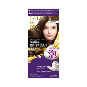 Taliya SALON De PRO Natural White Hair Color Cream 6 Dark Brown 225g