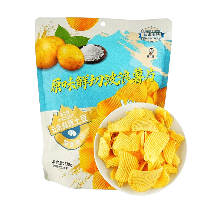 Fresh Cut Wavy Potato Chips, Original Flavor, 4.59 oz