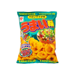 【日本直送】リスカ デリシャスリング 75g、野菜サラダ味、パフスナック、ヘルシー