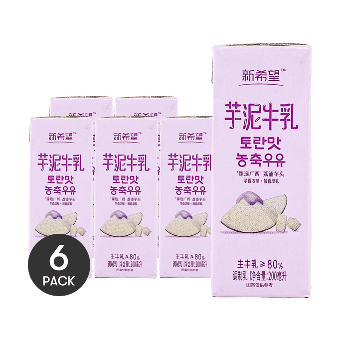 타로 우유 6.76 fl oz *6【6팩】【진한 우유 맛, 부드러운 질감】
