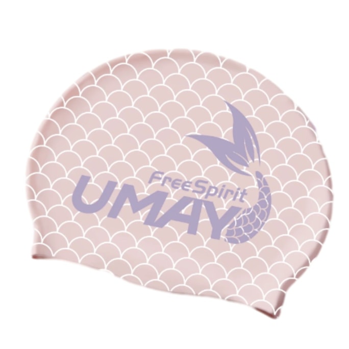 【Hong Kong Direct Mail】 Yami Silicone Swim Cap Mermaid Tail 1 pc Antibacterial Waterproof