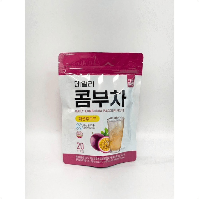 【Expédition directe de Corée】 Thé kombucha au citron Danongwon 1 sachet 20 sachets Jus de fruit de la passion avec probiotiques thé fruité pour la santé