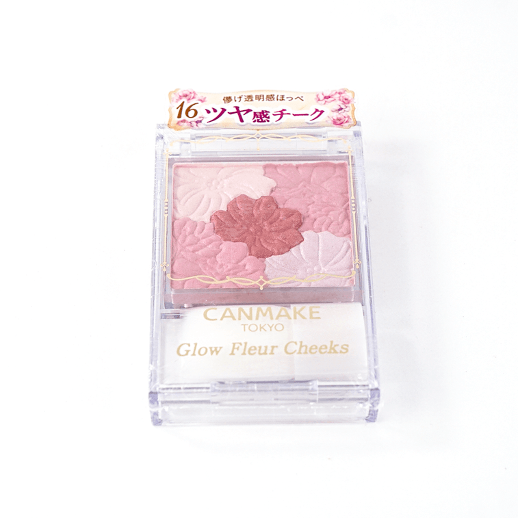 日本CANMAKE 花瓣雕刻五色腮红 #16 丁香紫  附赠腮红刷 4