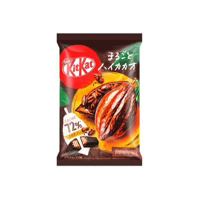 【全新口味】日本雀巢 KITKAT 迷你涂层夹心威化饼干 72%可可豆口味 11枚装 132g