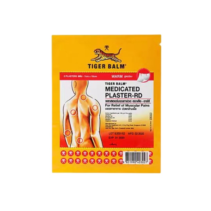 Pain Relieving And Warm Sensation Patch 1 Pack 2 Patches