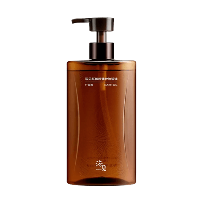 浴見BATHFEEL 紅松籽修護香氛沐浴油 深層滋養沐浴露 可卸防曬素顏霜 屏障修護 以油養膚 保濕舒緩 敏感肌膚適用 300ml #廣藿檀