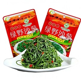 骆驼山 绿野沙葱 内蒙古特产 酸辣味 开胃凉拌小咸菜75g*2袋