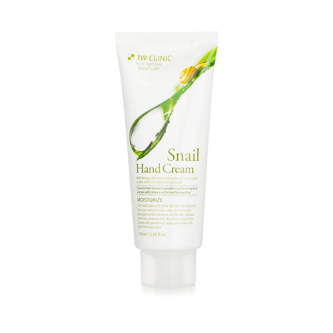 3W Clinic Hand Cream - Snail  100ml/3.38oz