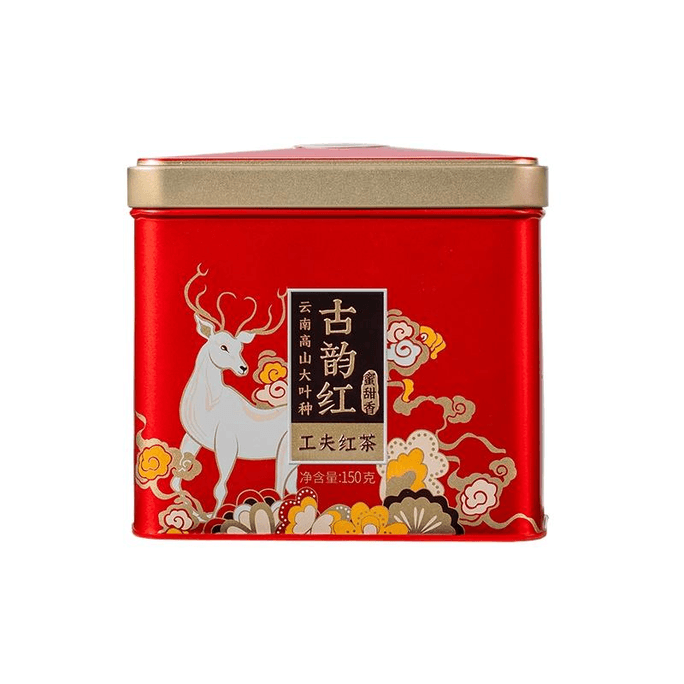 [중국 직통 메일] 차마마 고운홍차 운남전 홍차 알파인 쿵푸전 홍허니 향 홍차 루즈티 150g*1캔