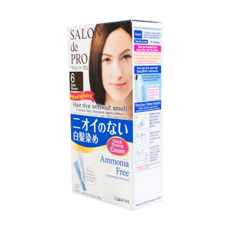 サロンドプロ 匂いのない白髪染め 06 ダークブラウン 80g 4