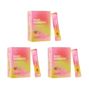 韩国EVERYDAZE 康普茶 纯素乳酸菌 10亿活菌 0糖 20kcal 降低肠道PH 改善消化 3个口味组合 #草莓奇异果口味 30条【1个月管理超值装】