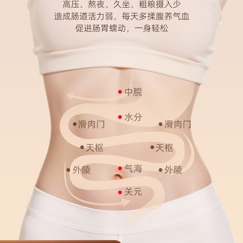 【中国直邮】 莫托贝尔 揉腹仪艾灸砭石腹部按摩器促进肠蠕动揉肚子腹胀减肥神器 {赠艾饼加精油) 一个装