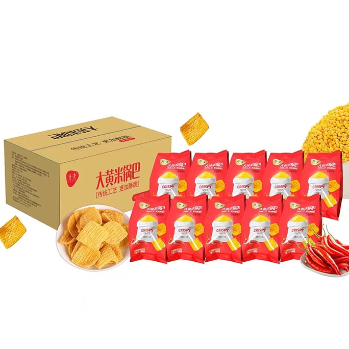 [중국 직배송] 시푸 기장쌀과자 - TV 시청 중 간식으로 딱, 매콤한 맛, 한 상자 [41.6g/팩 * 10팩]