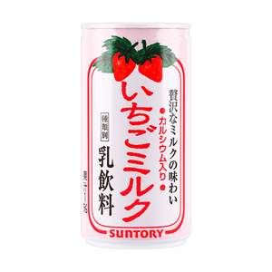 【粉色浪漫】日本SUNTORY三得利 草莓牛奶饮料 190g