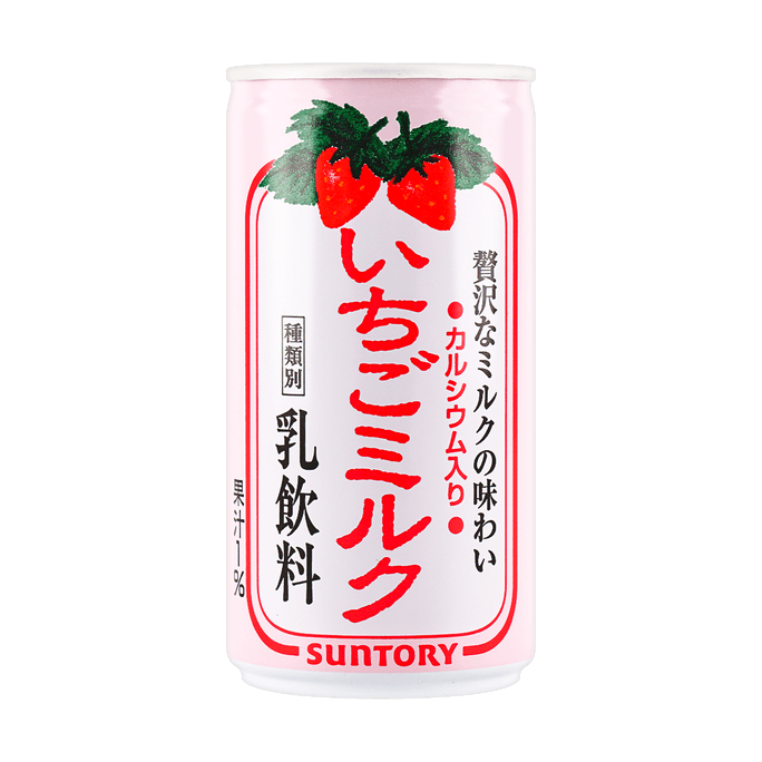 【粉色浪漫】日本SUNTORY三得利 草莓牛奶饮料 190g