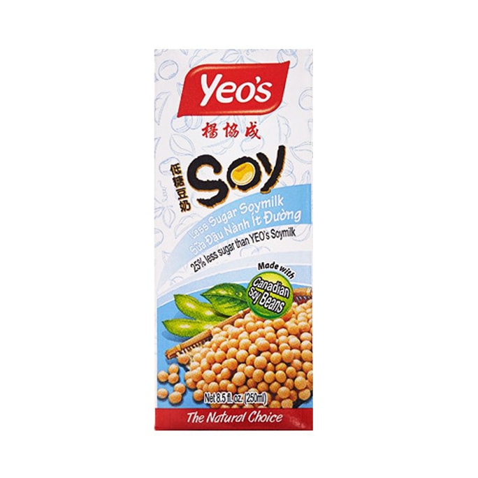 Less Sugar Soymilk Made With Canadian Soy Beans 250ml