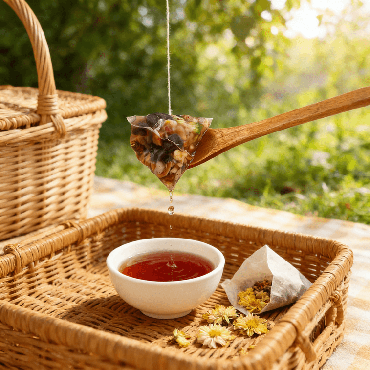 【Expédition directe du Canada】 Thé de pissenlit et de chrysanthème Sifanda 100g (5g × 20 sachets) Thé de fleurs et de plantes rafraîchissant et hydratant pour un usage quotidien, saveur fraîche et douce, thé infusé individuellement, boisson de santé pour le bureau, mélange de sachets de thé, cadeau de fête 9