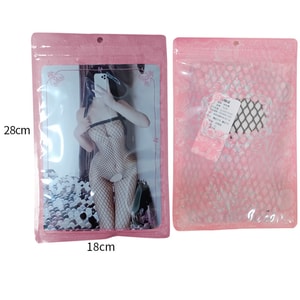 New style sexy lingerie sexy netting tube top open crotch one-piece net stockings low-cut suit one-size black suit
