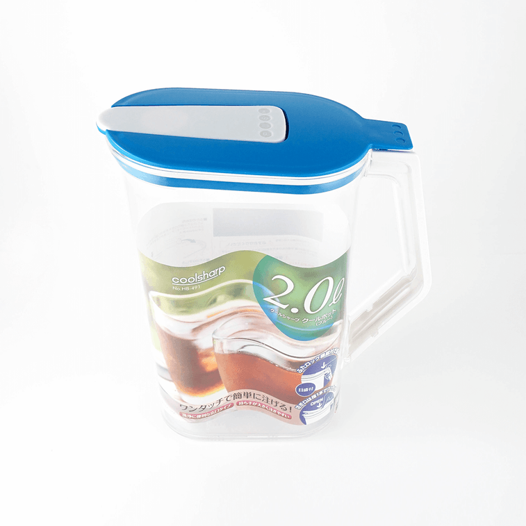 日本PEARL LIFE 保鲜耐热密封防漏冷水壶 蓝色 2L 3