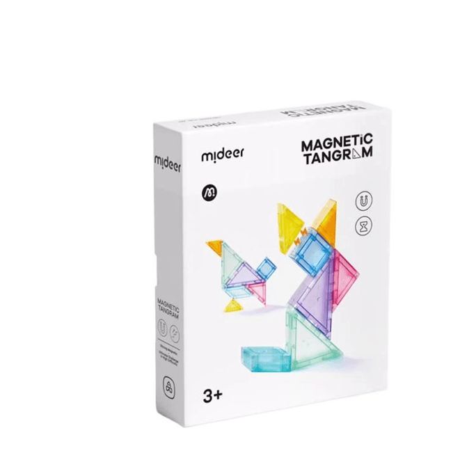 【中国直邮】mideer弥鹿磁性七巧板小学生教具智力拼图积木玩具*1盒