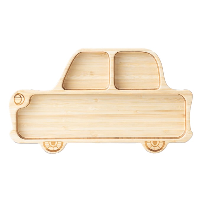 Japan Divided Kids Plate <car> dishwasher-safe bamboo plate