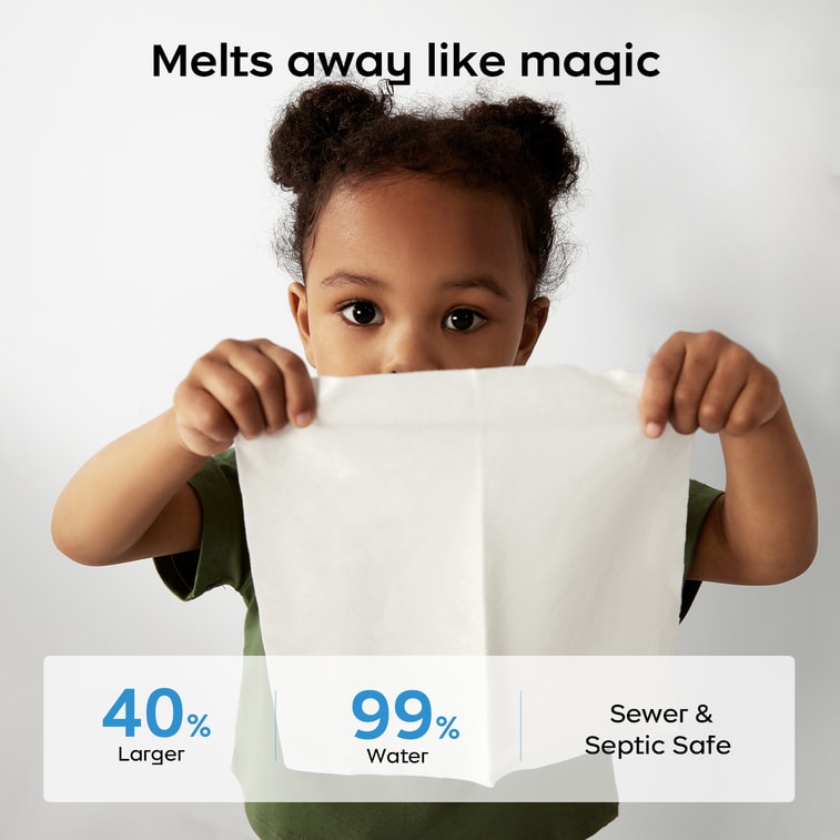 【美国直邮】 Bc Babycare 云柔婴儿可冲散湿巾 湿厕纸 42抽*3包 3