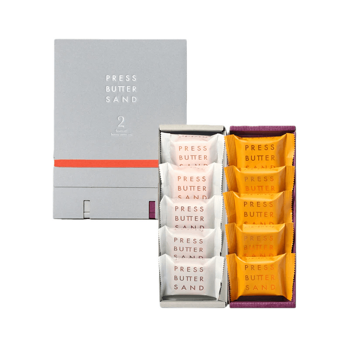 【日本直郵】 日本 press butter sand 超人氣網紅餅乾 兩種口味奶油夾心餅乾組合裝 原味x蜜芋奶油 2盒裝