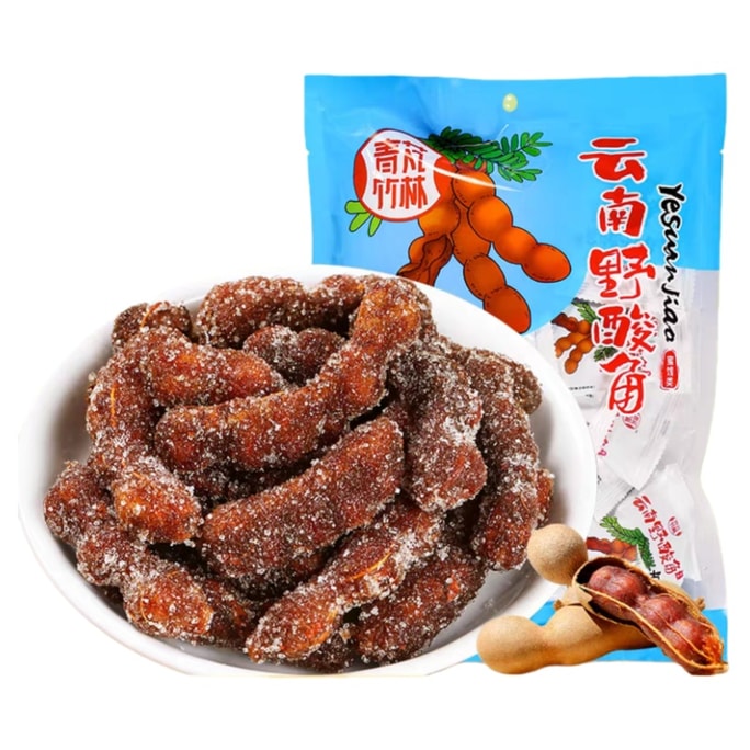 Yunnan Wild Tamarind Cake Pregnant Women Edible Rock Sugar Flavor Sweet and Sour Plump Independent Small Bag Preserved Snack 255g