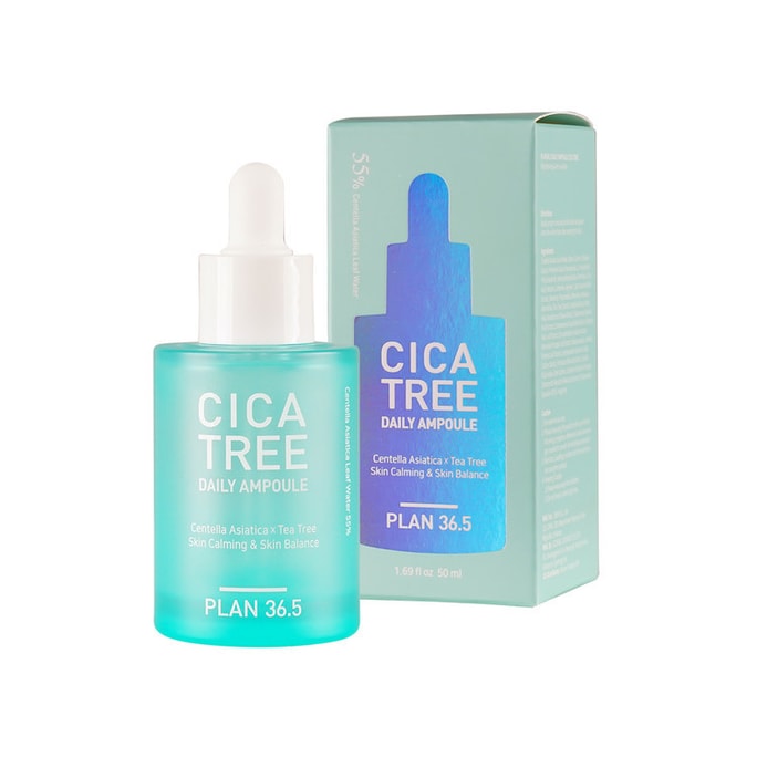 Plan 36.5 Cica Tree Daily Ampoule for Blemishes and Acne Prone Skin 50ml