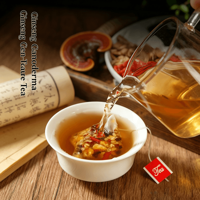 【Canada Direct Mail】 Sifanda Ginseng Ganoderma Lucidum Ten Treasures Tea 120g (6g×20P) Ginseng, Ganoderma Lucidum, Goji Berry, Mulberry, Burdock Root, etc. Herbal tea, Common office tea, Holiday gift Kidney tea, Men's daily health afternoon tea 7
